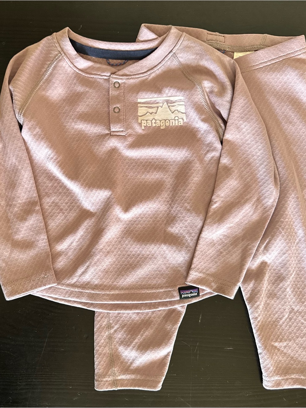 Patagonia Kids Mauve Baselayer set